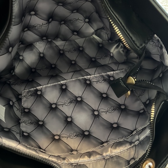 Vintage Betsey Johnson Black Bag with Gold Accents - Picture 7 of 11